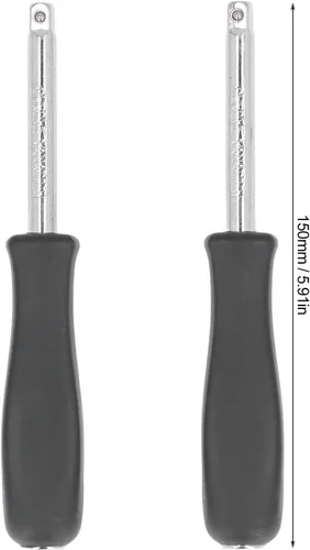Miniatura 6 de Manija de accionamiento de zócalo, 2 unidades, manijas de enchufe de 1/4 pulgadas para mantenimiento de reparación, destornilladores