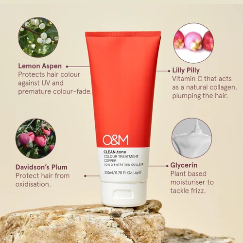Miniatura 4 de O&M CLEAN.tone Tratamiento de color para el cabello libre de sulfatos, parabenos, siliconas, ftalatos, triclosán, propilenglicol y gluten, vegano