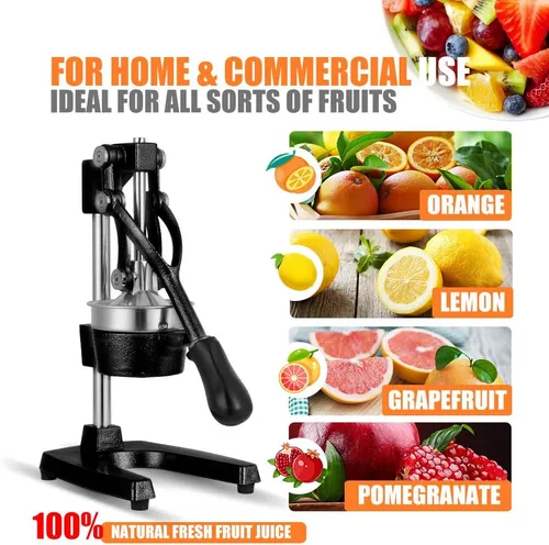 Miniatura 4 de Prensa Manual de Mano de Hierro Fundido Comercial de Servicio Pesado Naranja Cítricos Limón Lima Toronja Granada Exprimidor de Jugo de Fruta