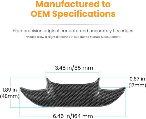 Miniatura 7 de Cubierta de volante con aspecto de fibra de carbono, cubierta de moldura para Chevrolet Corvette C7 Z06 Z51 ZR1 Stingray Grand Sport 2014 2015 2016