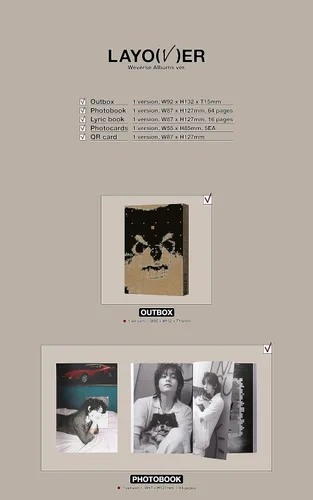 Miniatura 7 de BTS V Layover 1st Solo Album Out box+Contents+Photobook+Lyric book+Photocard+etc+Tracking Sealed BANGTAN Full SET