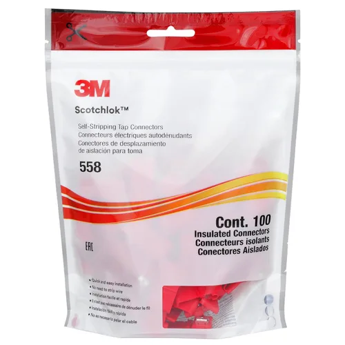 Miniatura 12 de 3M Scotchlok Conectores de derivación con autopelado 567, funcionamiento y grifo, marrón, calibre de alambre estadounidense 18-14 AWG (grifo), 12-10