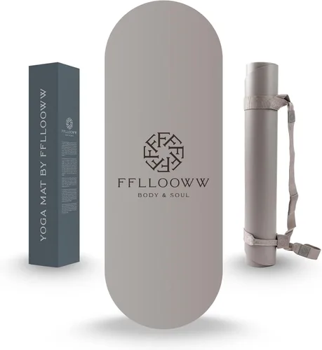 Miniatura 11 de FFLLOOWW BODY & SOUL Tapete de yoga antideslizante de alta calidad para entrenamiento en casa, gimnasio en casa, yoga y pilates, incluye correa