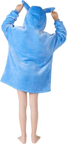 Miniatura 2 de Manta con capucha unisex de animales, manta cómoda y cálida con bolsillo, para niños
