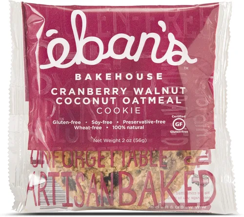 Eban's Galletas frescas horneadas sin gluten – 24 galletas grandes (2 cajas de 12) – suaves y masticables, envueltas individualmente, gourmet, sin