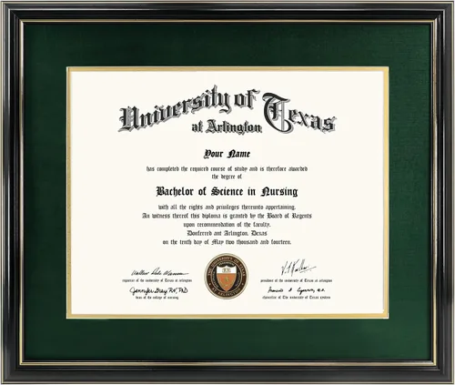Miniatura 21 de GraduationMall Marco de diploma de certificado de 8.5 x 11, madera maciza y vidrio templado, acabado negro con ribete dorado