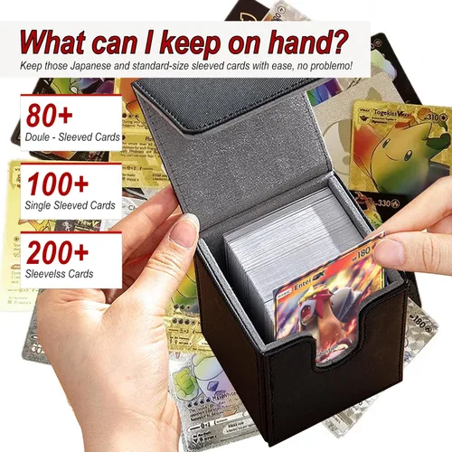 Miniatura 3 de MTG - Caja de cartas para Commander Deck Box con 2 divisores, caja de almacenamiento de tarjetas para más de 100 tarjetas de una sola manga, soporte