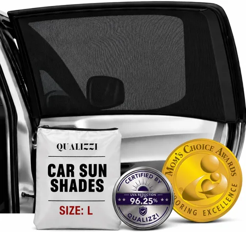 Miniatura 10 de Qualizzi® - Parasol ventana lateral de utilitarios, tamaño XXL, 12 tamaños, protección bebé, sol, calor, insectos y privacidad, cobertura completa