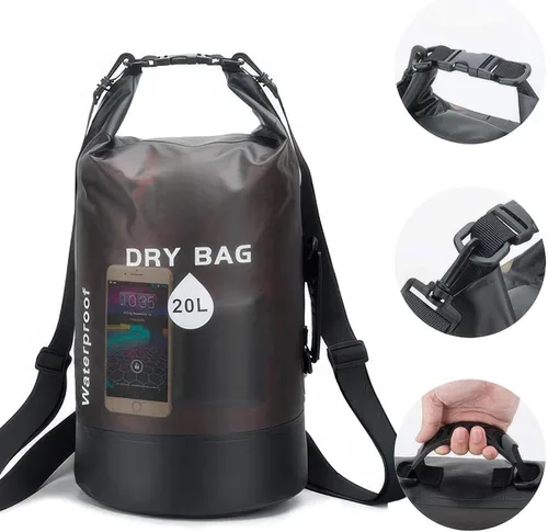 Miniatura 4 de Waterproof Dry Bag Backpack for Kayaking & Paddle Boarding - Lightweight Roll Top Dry Storage with Phone Case for Swimming, Boating, Beach, Camping