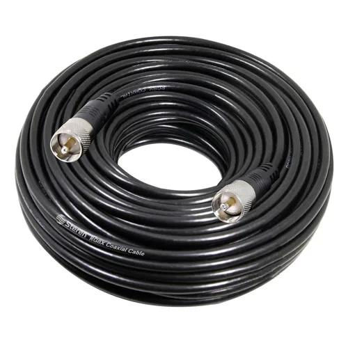 Miniatura 8 de STEREN Cable coaxial RG8X de 12 pies, cable coaxial CB con conectores UHF PL259, macho a macho de baja pérdida de 50 ohmios para radio HAM, LMR400