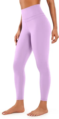 CRZ YOGA Leggings de yoga 78 para mujer, sensación de desnudo, pantalones ajustados de cintura alta de 25 pulgadas