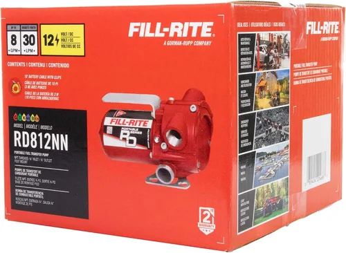 Miniatura 4 de Fill-Rite RD812NN - Bomba portátil de transferencia de combustible de 12 V, 8 GPM con cable de alimentación