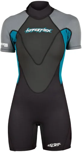HYPERFLEX Traje de neopreno corto de 0.098 in para hombre y mujer, surf, deportes acuáticos, buceo, esnórquel, cómodo, flexible, ajuste anatómico,