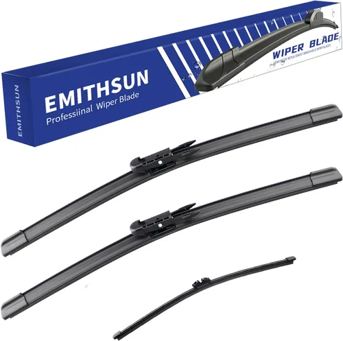 Miniatura 29 de EMITHSUN® Juego de limpiaparabrisas de repuesto para Jeep Wrangler 2007-2017, que cumplen con la calidad OEM, juego de limpiaparabrisas delanteros
