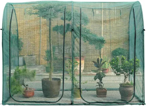 Miniatura 15 de Poray Túnel Grande 73''x37''x61'' Cubierta de Malla para Plantas, Jaula de Cultivo de 5 Pies de Alto Malla para Tomates, Cubierta Protectora contra