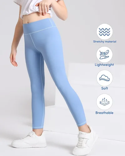Miniatura 4 de Domee Girls Athletic Leggings Workout Yoga Pants Pack of 3