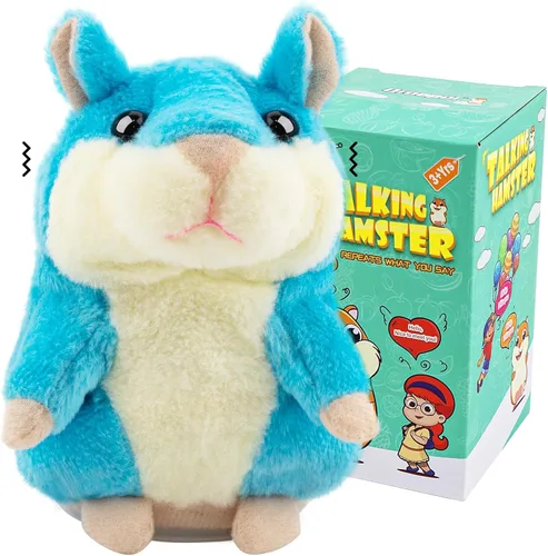 Miniatura 9 de Hámster parlante – Juguete de animales de peluche para niños de 2, 3, 4, 5, 6 años, repite lo que dices, juguetes de peluche interactivos