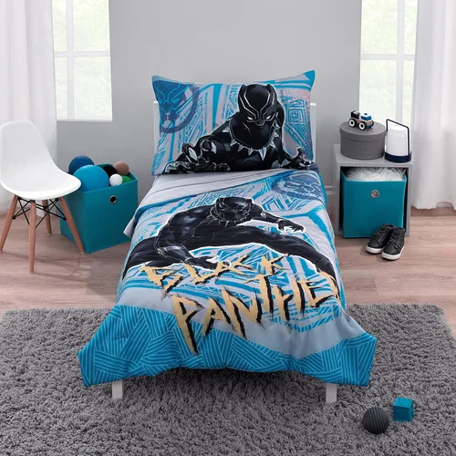 Miniatura 9 de Disney Mickey Mouse y sus amigos - Juego de cama para niños pequeños de 4 piezas - Sábanas ajustadas, funda de almohada, sábana encimera y edredón