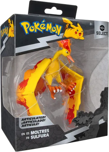 Miniatura 7 de Pokémon - Figura de batalla articulada de Moltres de 15 cm con soporte de exhibición - Licencia oficial - Regalo coleccionable de Pokémon para niños