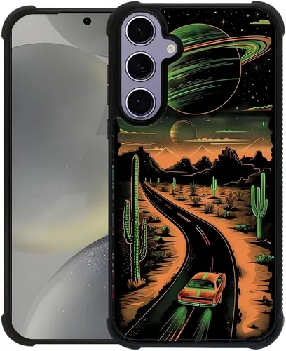 CARLOCA Funda compatible con Samsung Galaxy A13 5G con patrón de camino del desierto naranja alienígena, antideslizante, cuatro esquinas, absorción
