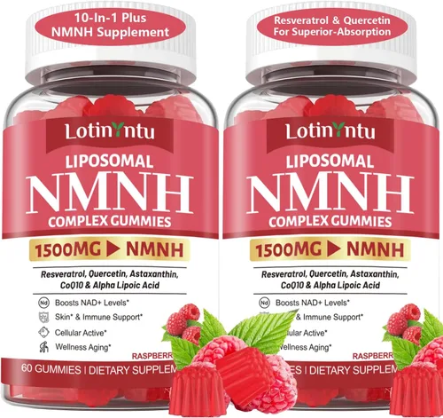 Miniatura 8 de 1500MG Liposomal NMN Supplement NMNH Gummies-NAD Supplement to Boost NAD+, Nicotinamide Riboside ＆ Quercetin, Improve Energy Levels ＆ Enhance