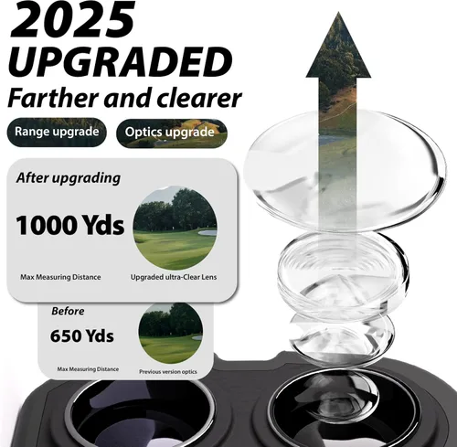 Miniatura 2 de Gogogo Sport Vpro GS03 - Telémetro láser para golf o caza, 1000/1200 yardas, buscador láser de rango con aumento de 6x de vista ultra clara