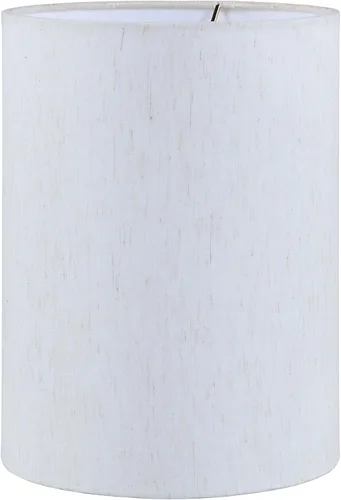 Aspen Creative 31618 Pantalla de lámpara con forma de tambor de transición (cilindro) en lino blanquecino, 8 pulgadas de ancho (8 x 8 x 11 pulgadas)