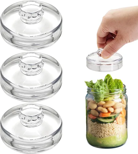 Miniatura 8 de Pesas de vidrio de fermentación con asas de fácil agarre, pesas transparentes para conservas y peso de vidrio de decapado para frascos Mason de boca