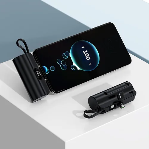 Miniatura 8 de Mini Banco de Energía, Cargador de Teléfono Cápsula 5500mAh, Cargador Portátil con Puertos Dual USB-C para iPhone 17/16/15/15 plus/15 pro/15 pro