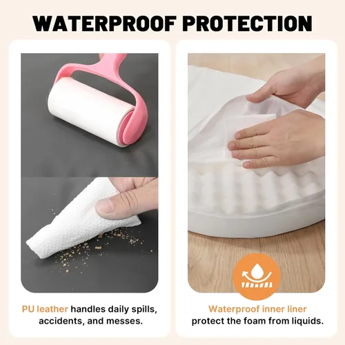Miniatura 4 de Cama para perros pequeños con refuerzo, cama para perros pequeños, cama para perros pequeños, cama lavable con base de espuma de alta densidad