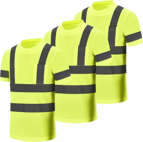 Miniatura 9 de AYKRM Hi Vis - Camiseta de seguridad reflectante ANSI Clase 3 de alta visibilidad (XS-6XL)