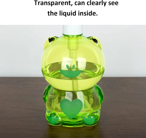Miniatura 6 de Dispensador de jabón de manos, dispensador de jabón de rana de plástico para niños, botella de desinfectante líquida, dispensador de encimera