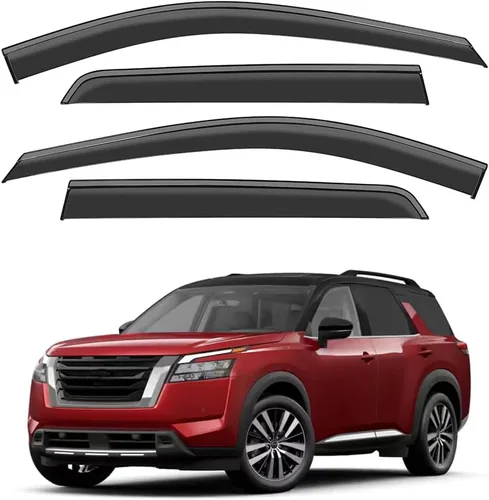 Miniatura 10 de Compatible con Toyota Camry 2018-2024 L LE SE XLE XSE Hybrid Cinta Adhesiva en Policarbonato Protectores de Lluvia Viseras de Ventana Deflector