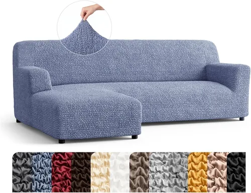 Miniatura 47 de PAULATO BY GA.I.CO. Funda de sofá modular, funda para sofá chaise longue en forma de L, fundas lavables para sofá esquinero, funda elástica de Gris