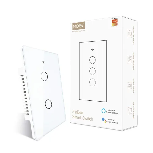 Miniatura 13 de MOES ZigBee - Interruptor de luz de pared táctil inteligente, requiere Tuya ZigBee Hub, sin cable neutro/cableado N+L, sin condensador, Smart Life