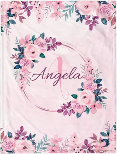 Miniatura 30 de Manta de Bebé Personalizada para Niñas, Manta de Bebé Personalizada con Nombre, Mantas Suaves y Acogedoras Personalizadas con Nombre para Niños