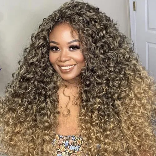 Miniatura 57 de GoGo Curl Crochet Hair 18 pulgadas onda de agua pelo sintético bohemio ganchillo trenzado jengibre onda profunda extensiones de cabello trenzado