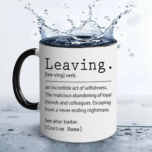 Miniatura 2 de WHIDOBE Taza de despedida personalizada de compañero de trabajo para mujer, taza de despedida personalizada de 11 oz y 15 onzas para compañero