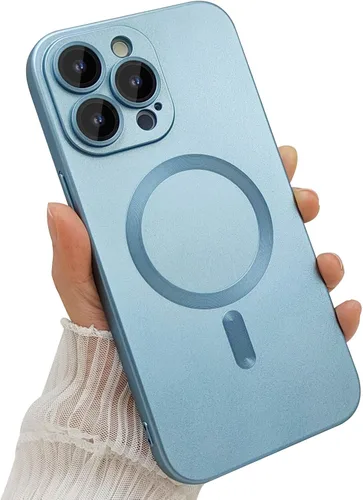 Miniatura 15 de Funda magnética ankofave para iPhone 13 Pro, funda para mujer, diseño mate de lujo suave y metálico con protector de lente de cámara, compatible