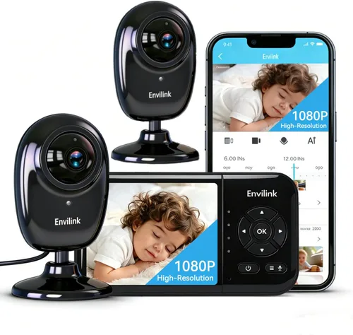 Miniatura 12 de Monitor de bebé de alta definición 1080P, monitor de bebé con cámara y audio, monitor de batería de larga duración con visión nocturna, conversación