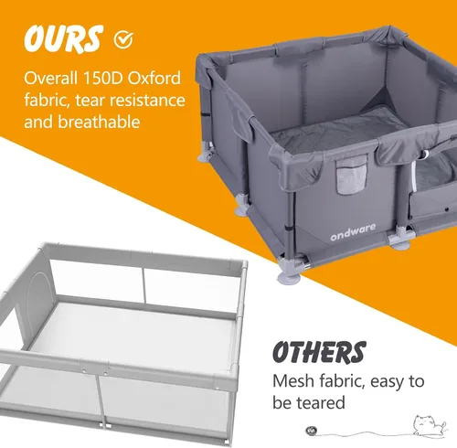 Miniatura 6 de Corralito para cachorros, 28 x 28 x 15 pulgadas, corralito para perros en interiores, corralito de animales pequeños con puerta para pollitos