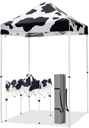 Miniatura 15 de EAGLE PEAK Toldo instantáneo de 5 x 5 con paneles de pared de 4 lados, pequeña tienda de campaña portátil desplegable con bolsa de transporte