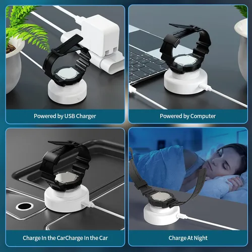 Miniatura 6 de Cargador de reloj solar, temporizador de apagado de 8H con hombres, mujeres y 3 tapas cuadradas, luz UV LED, carga rápida, relojes Eco Drive