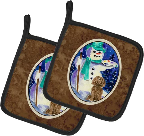 Miniatura 158 de Caroline's Treasures SS8617PTHD - Juego de soportes para ollas de cocina resistentes al calor, almohadillas calientes para horno para cocinar, Husky