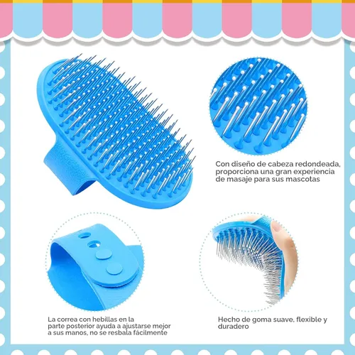 Miniatura 3 de KALAMANDA - Kit de aseo para conejo, cepillo para quitar uñas con cortaúñas de conejo, recortadores de uñas de conejo con peines para mascotas