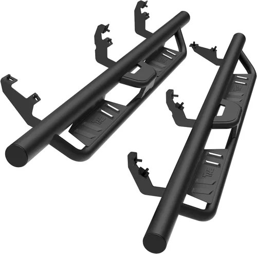 TAC EHD - Estribos compatibles con Ford Bronco 2021-2026 de 4 puertas, escalones laterales, barras Nerf, rieles de escalón, deslizador basculante,