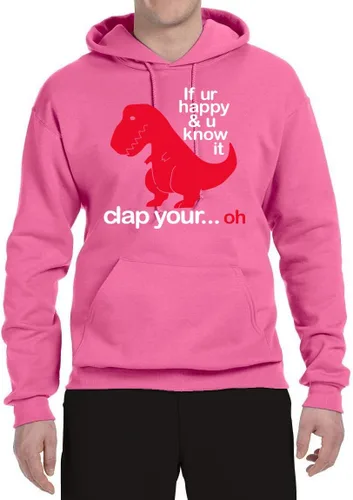 Miniatura 36 de Wild Bobby Sudadera con capucha unisex con estampado "If You're Happy and You Know it" de Dinausor