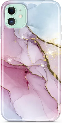 Miniatura 9 de Funda para iPhone 11 con purpurina dorada, delgada, a prueba de golpes, flexible, funda de TPU de silicona suave para iPhone 11 de 6.1 pulgadas