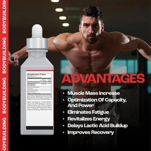 Miniatura 6 de MMUSA ATP+ - Suero de creatina preentrenamiento para hombres. Energía instantánea, potencia, fuerza y resistencia. Aumenta el crecimiento muscular