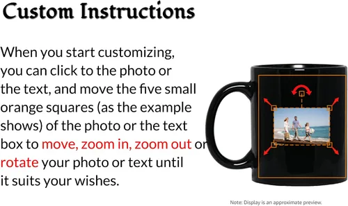Miniatura 5 de Taza de café personalizada, taza de café personalizada, taza de cerámica negra de 11 onzas con texto o logotipo, regalo personalizado de doble cara